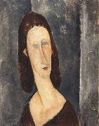 Blue Eyes or Portrait of Madame Jeanne Hebuterne (mk39) Amedeo Modigliani